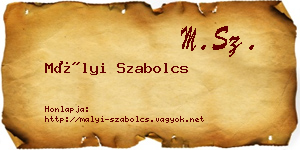 Mályi Szabolcs névjegykártya