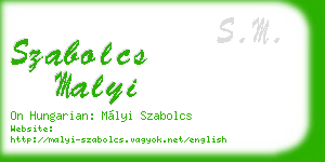 szabolcs malyi business card