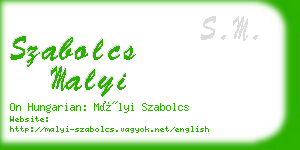 szabolcs malyi business card